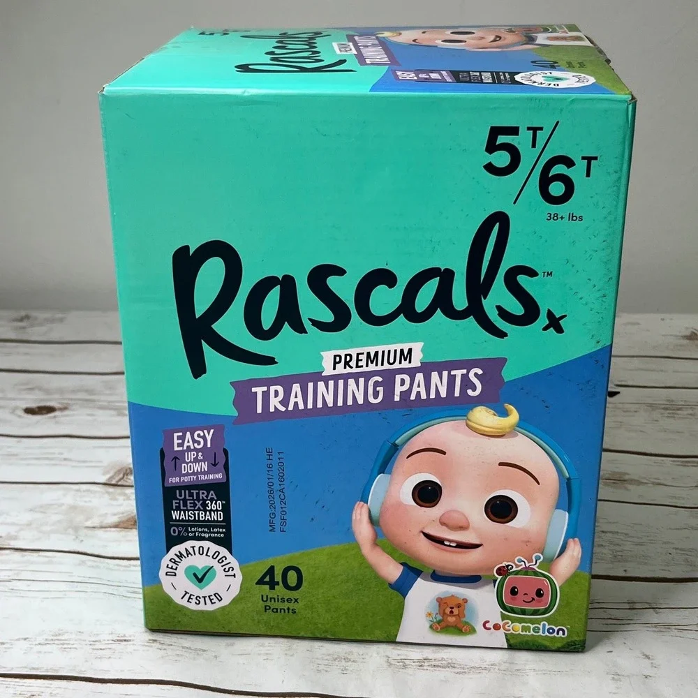 Rascals Training Pants CoComelon Print Teal Blue 40 Count 5T/6T